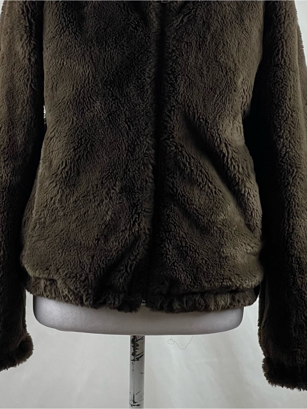 Magaschoni Dark Brown Faux Fur Teddy Bear Coat Jacket NWOT Size XS MobWife Glam - Picture 4 of 12